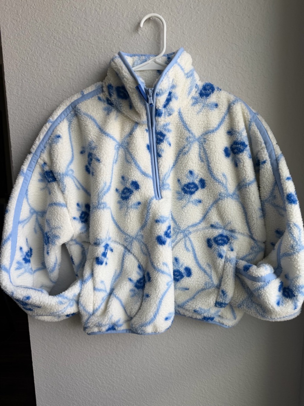 Old Navy Sherpa 1/4 zip LoveShackFancy inspired